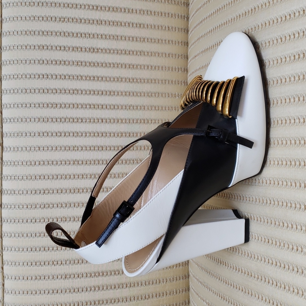 LOUIS VUITTON COLORBLOCK HEADLINE SLINGBACK PUMPS - Picture 4 of 14